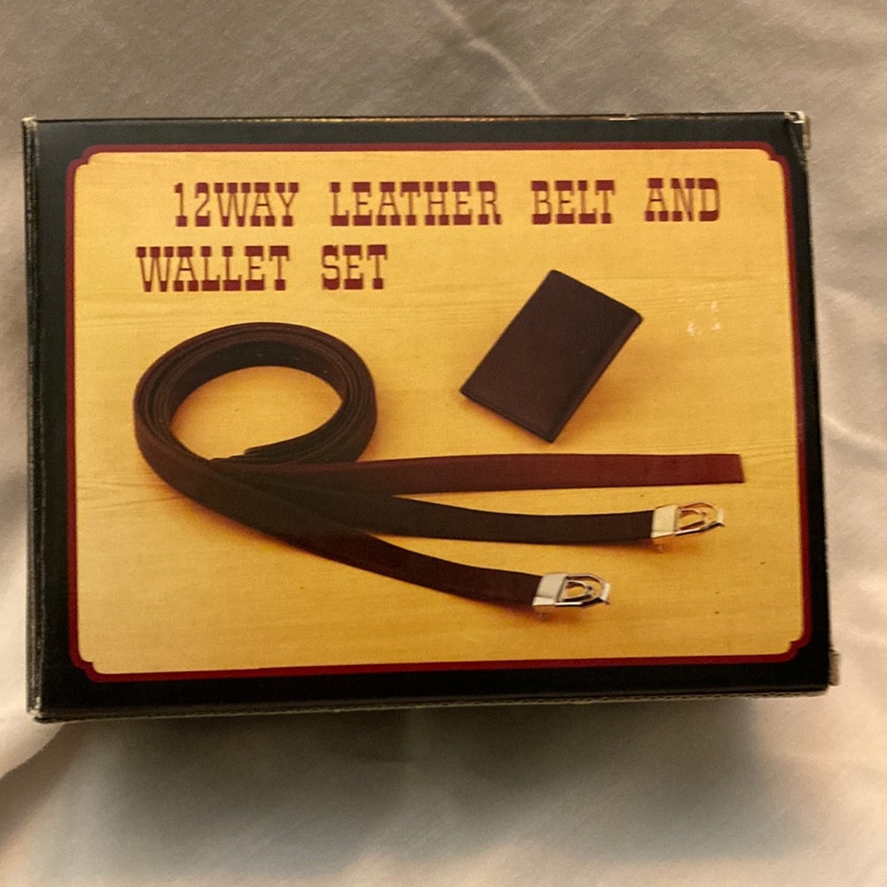 12 Way Leather Belt and Wallet Set